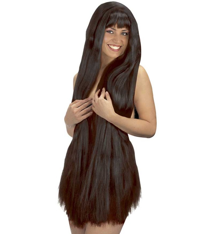 Peluca morena supernatural extra 100cms.
