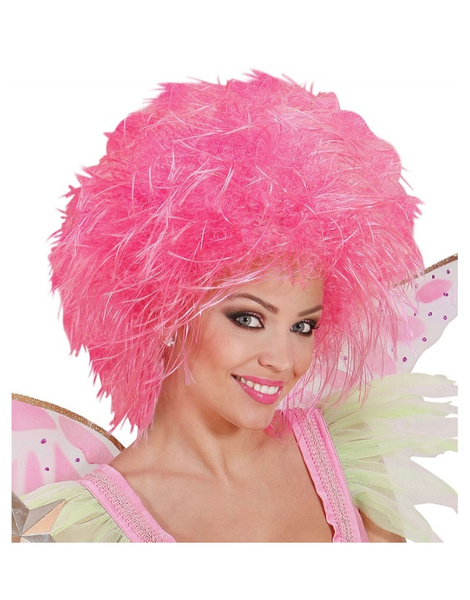 Peluca Hada rosa fluorescente