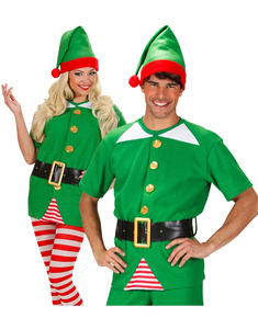 Set Elfo: camisa+gorro+cinturón adulto