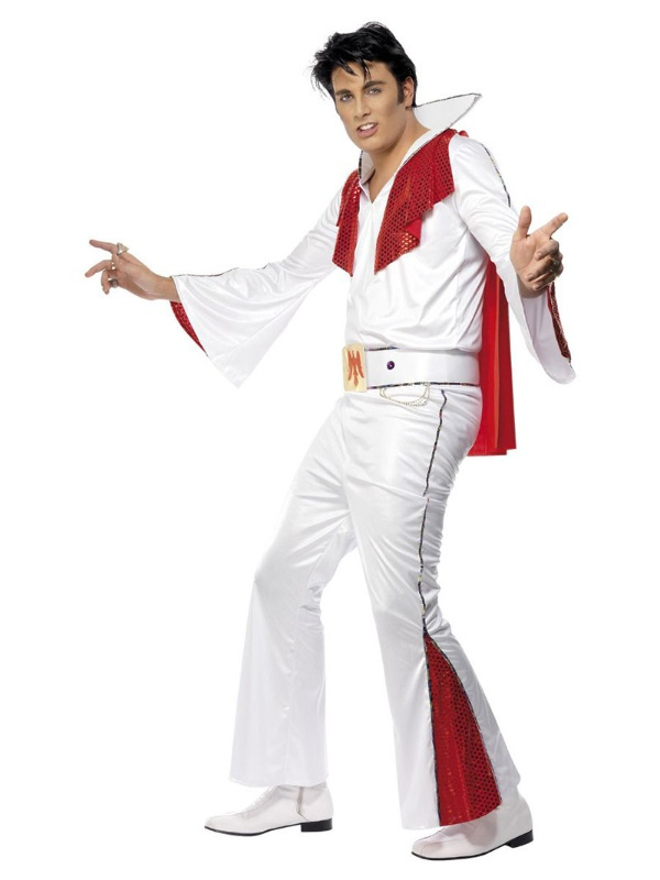 Disfraz Elvis Blanco y Rojo adulto delux