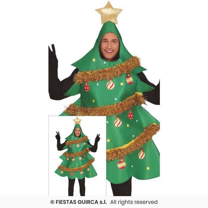 Disfraz árbol navideño adulto
