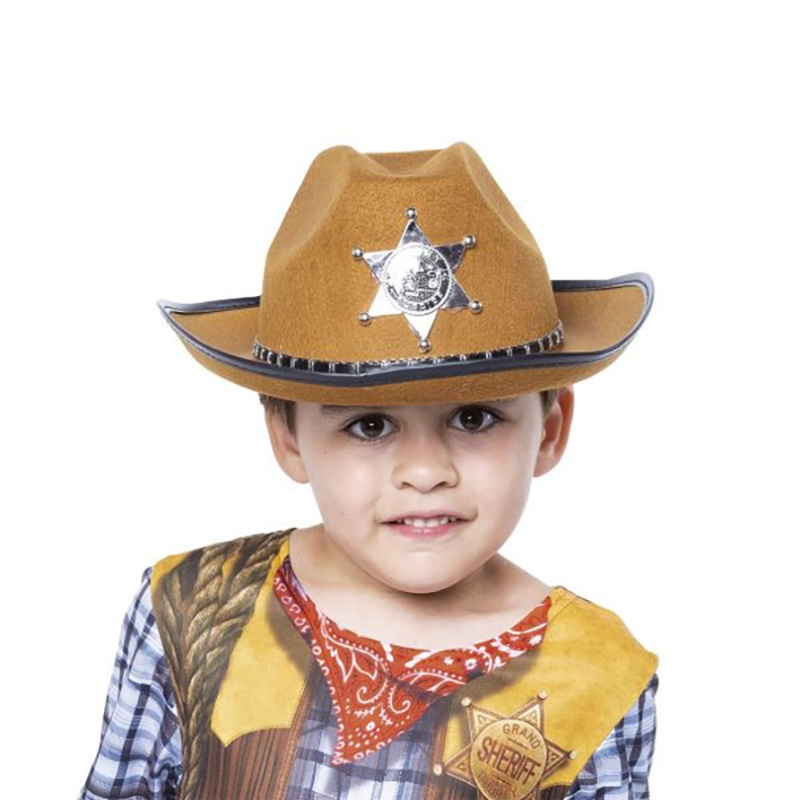 Sombrero Sheriff marrón infantil