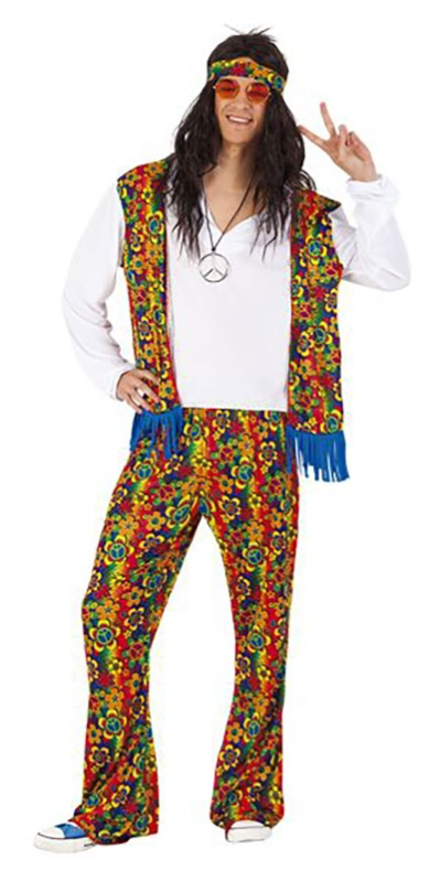 Disfraz Hippie colorines para hombre