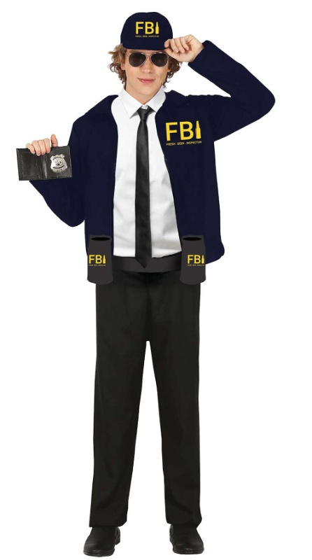 Disfraz Inspector cervezas FBI adulto