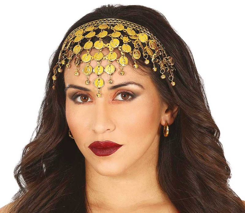 Diadema metálica medallas de oro