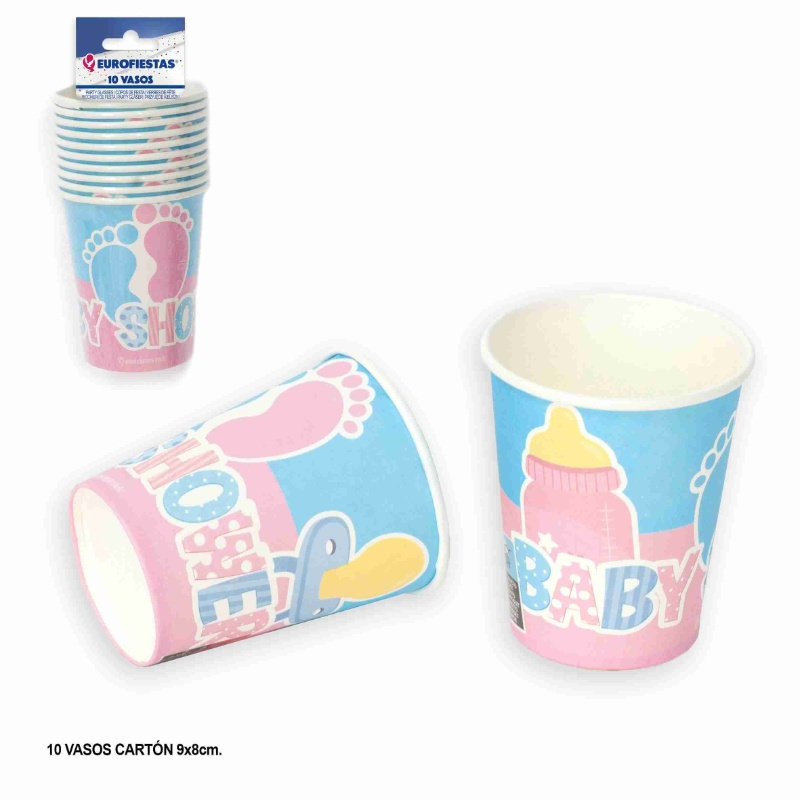 Vaso baby shower col.pastel