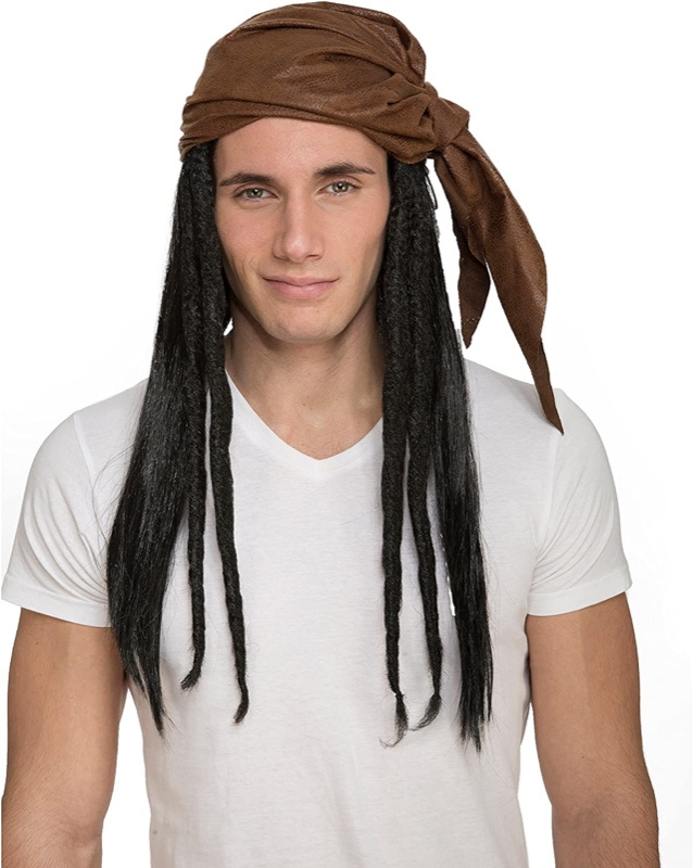 Pañuelo pirata con trenzas
