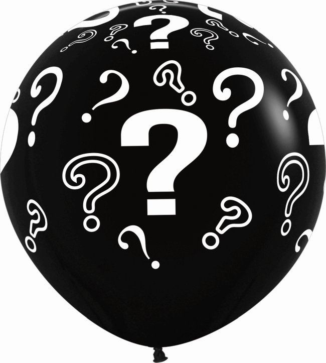 Globo Látex Negro Interrogación