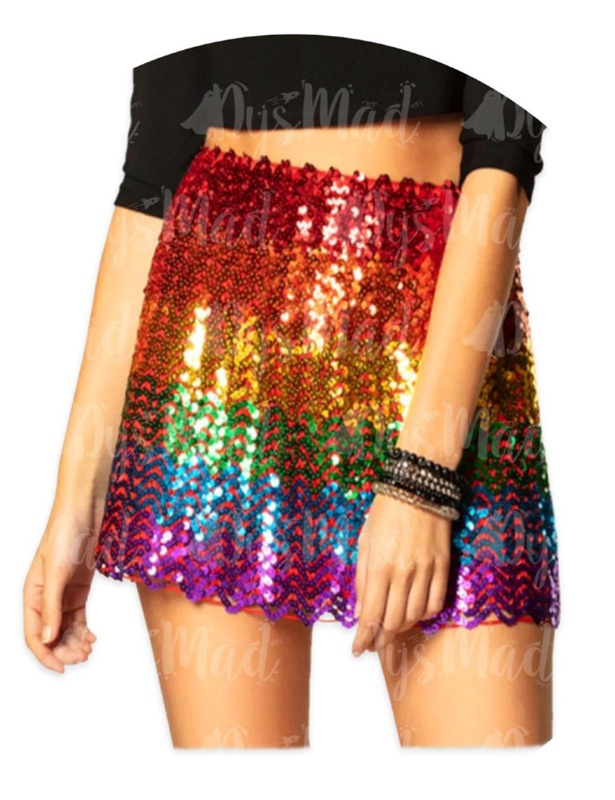 Falda lentejuelas rainbow infantil