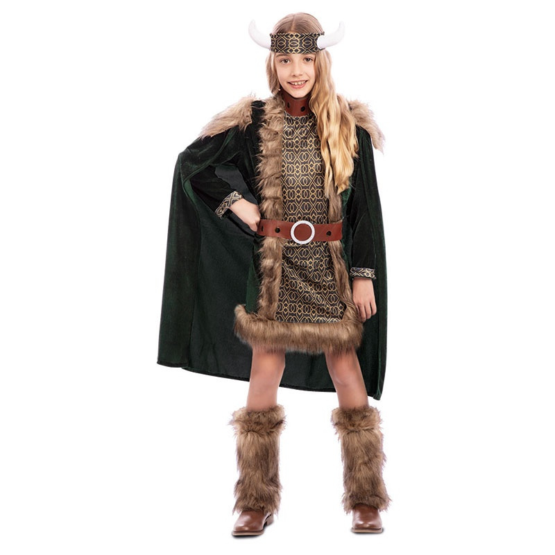 Disfraz Vikinga deluxe para niña
