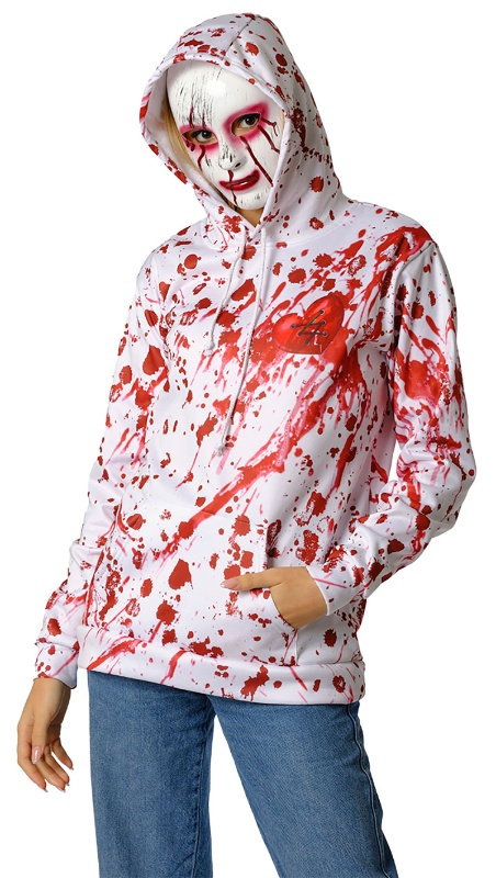 Disfraz Psico Sangriento Sudadera+Masc