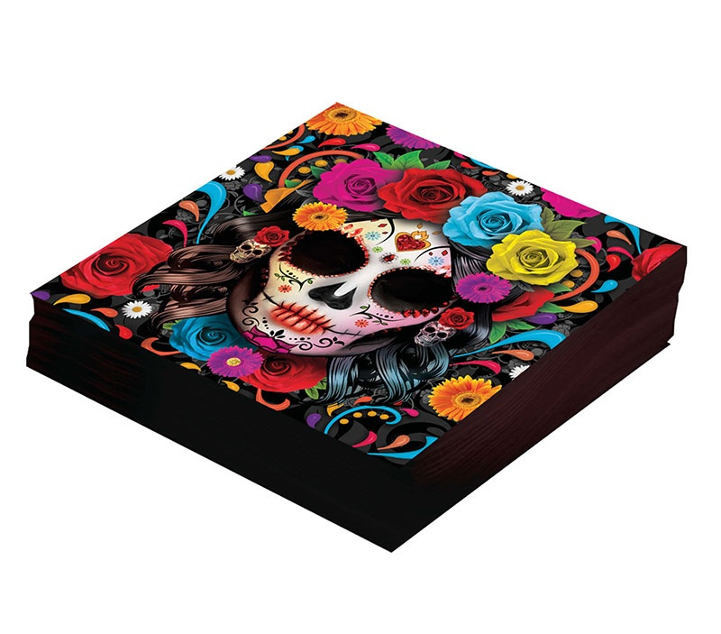 Bolsa 12 Servilletas Catrina 16x16 cms.