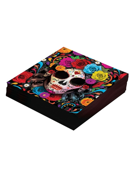 Bolsa 12 Servilletas Catrina 16x16 cms.