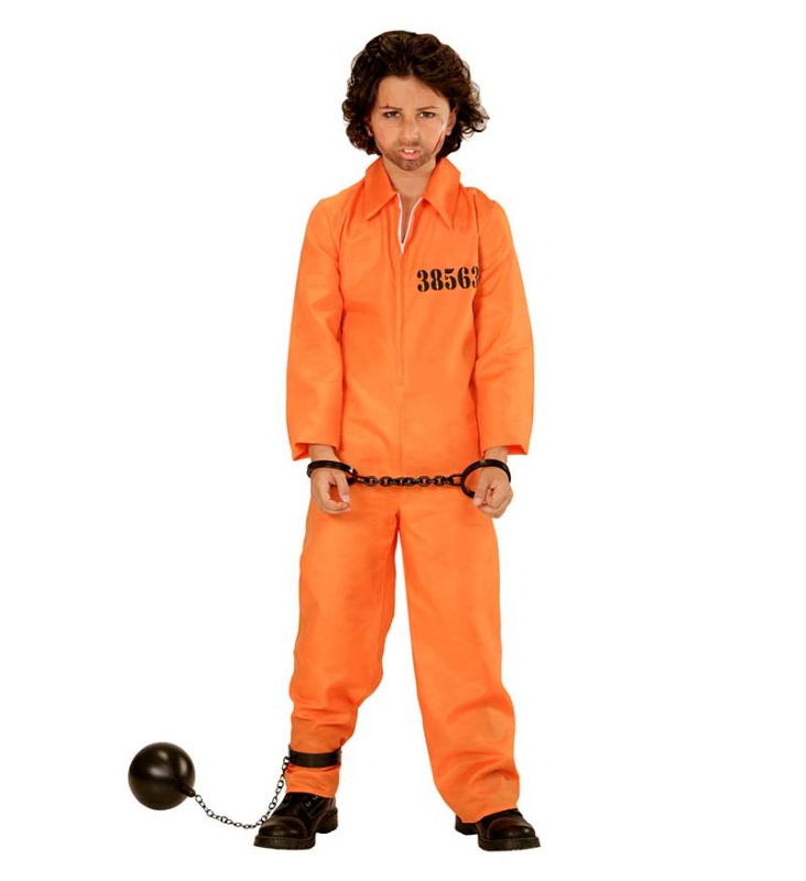 Disfraz preso naranja infantil/juvenil