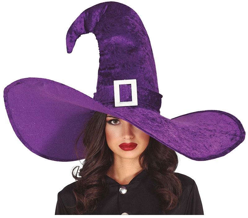 Gorro Bruja Lila Extra Grande