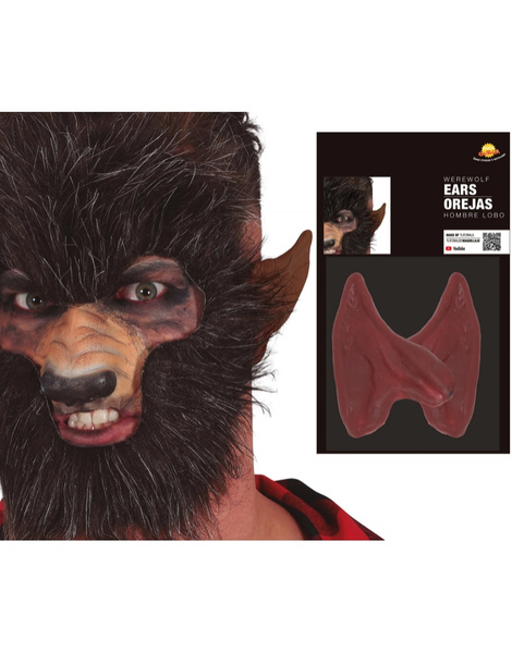 Orejas Hombre Lobo Marrones latex