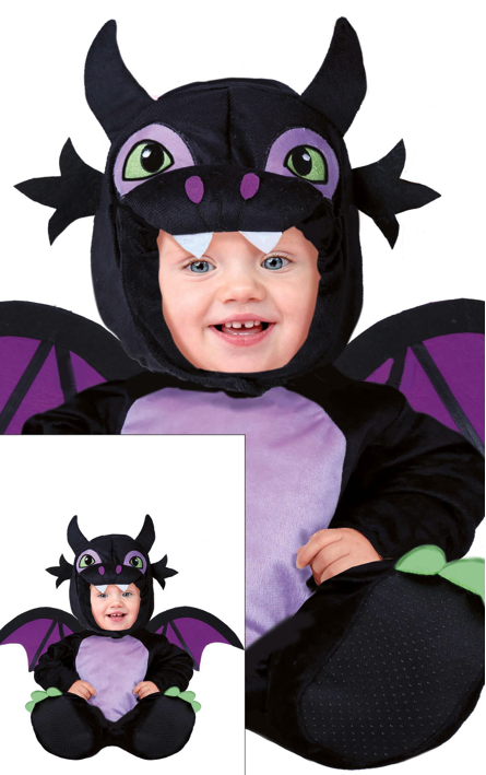 Disfraz Dragoncito negro para Bebés
