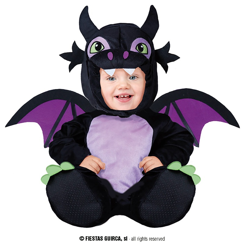 Disfraz Dragoncito negro para Bebés