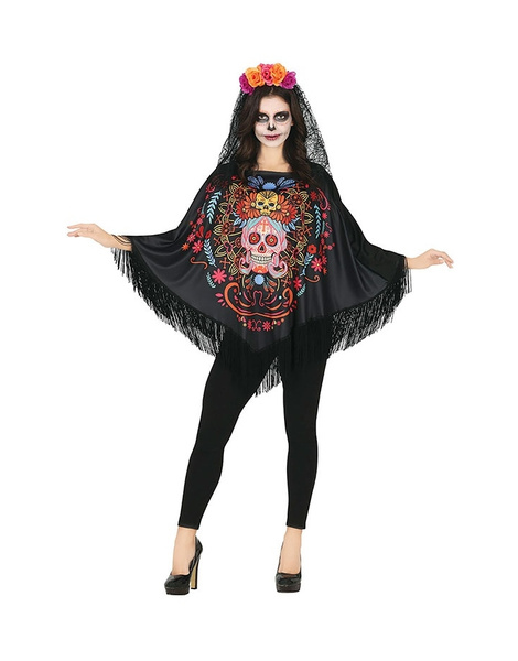 Disfraz Poncho Day of the Death T.M.