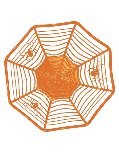 Bandeja Telaraña Naranja 28X8cm Plástico