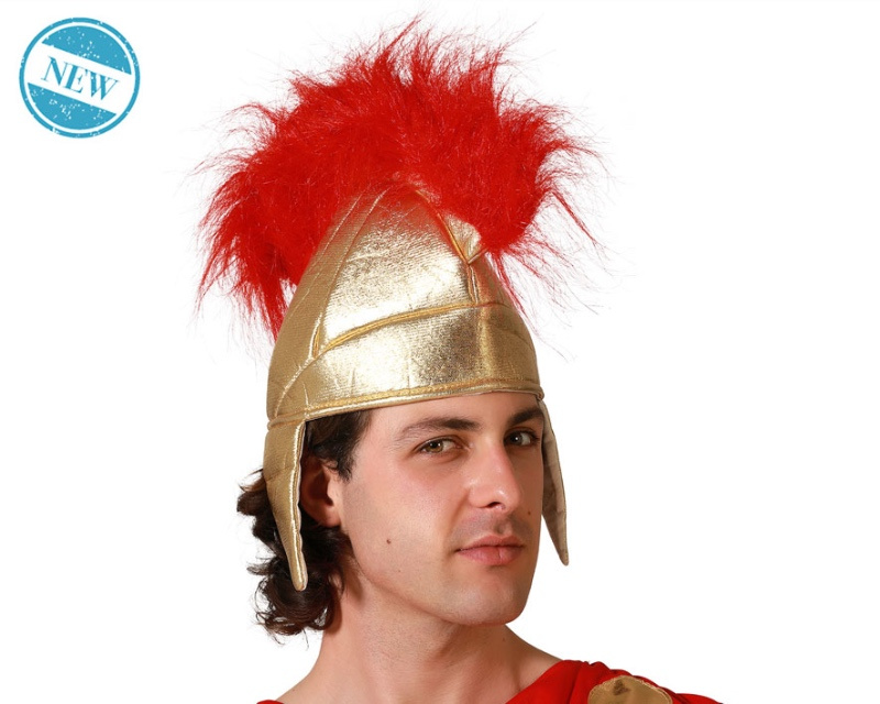 Casco Romano dorado adulto