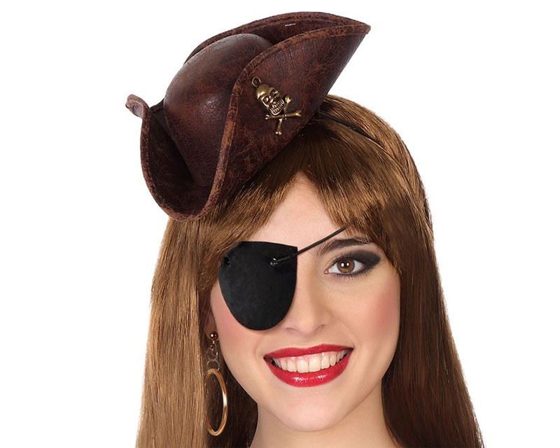 Sombrero pirata mini marrón