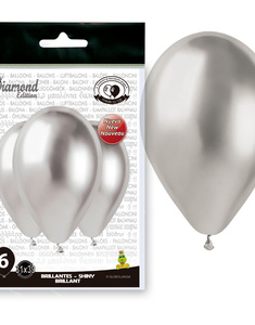 Bolsa 6 globos espejo Plata