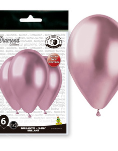 Bolsa 6 globos rosa espejo