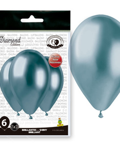 Bolsa 6 globos azul espejo