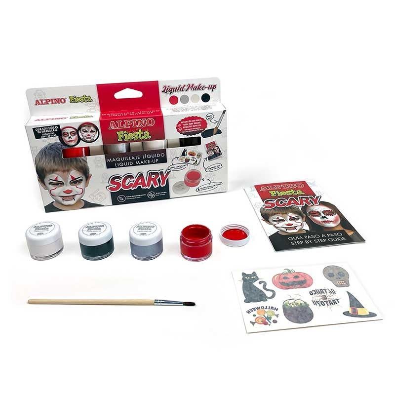 Set maquillaje Scary 4col.+pincel etc.