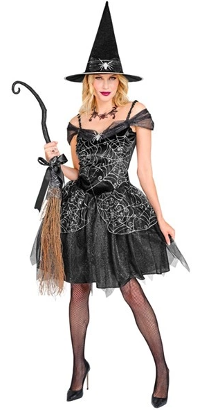 Disfraz Bruja negra elegante luxe  mujer