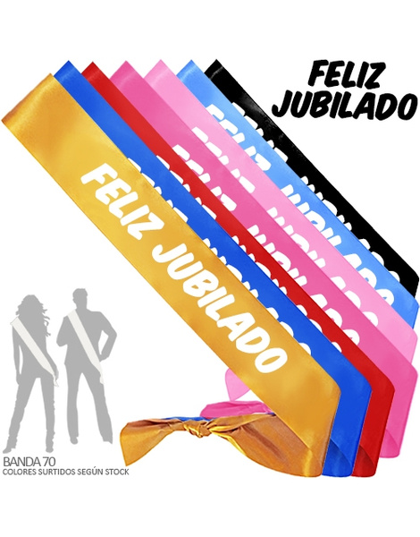 Banda Feliz Jubilado purpurina 70