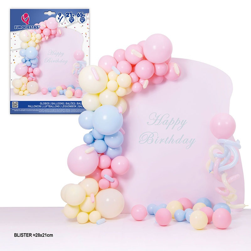 Set Organico Globo Pastel Columna