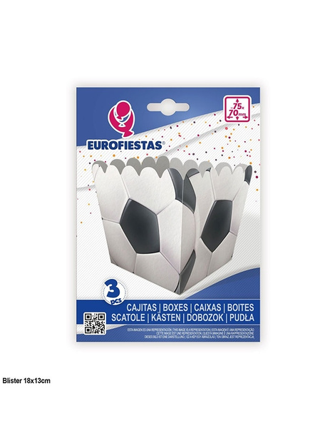 Caja Palomitas balones  Futbol 3pcs