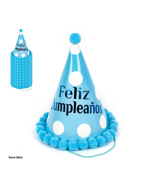 Gorros 24cm Lunar Pompon F.Cumple