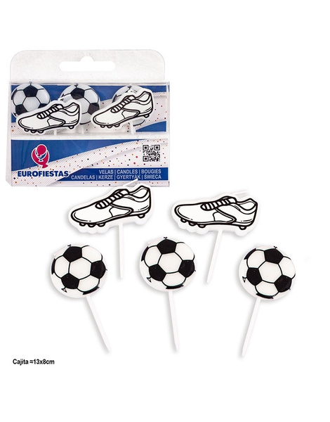 Velas Futbol Botas y Balones 5pcs