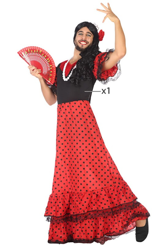 Disfraz Flamenca lunares para hombre