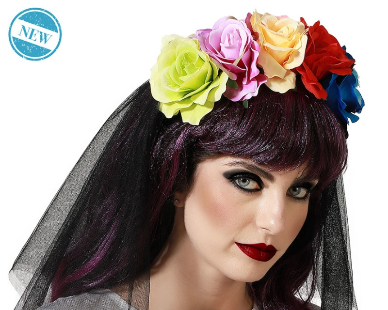 Diadema flores Halloween