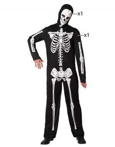 Disfraz Esqueleto negro adulto