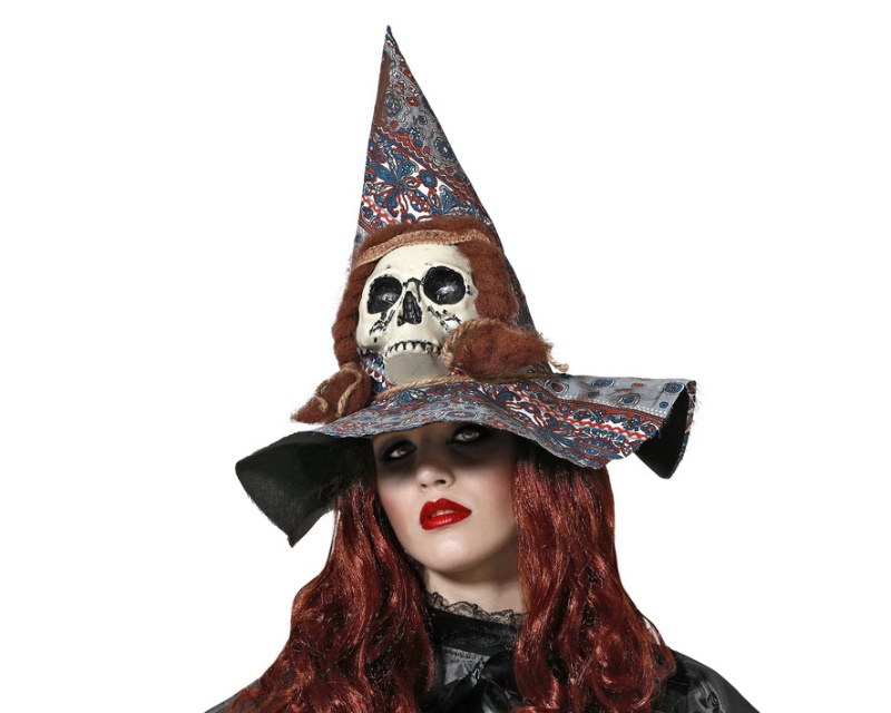 Sombrero bruja lujo multicolor