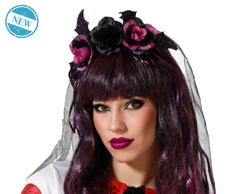 Diadema halloween púrpura
