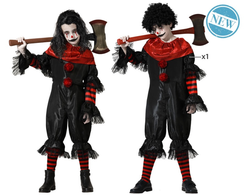 Disfraz Payaso negro asesino infantil
