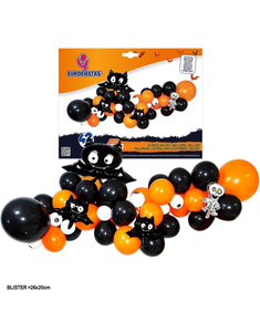 Nube de Globos Halloween 42pcs.