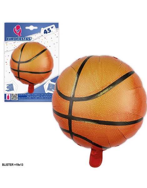 Globo poliamida balón basket 45 cms.