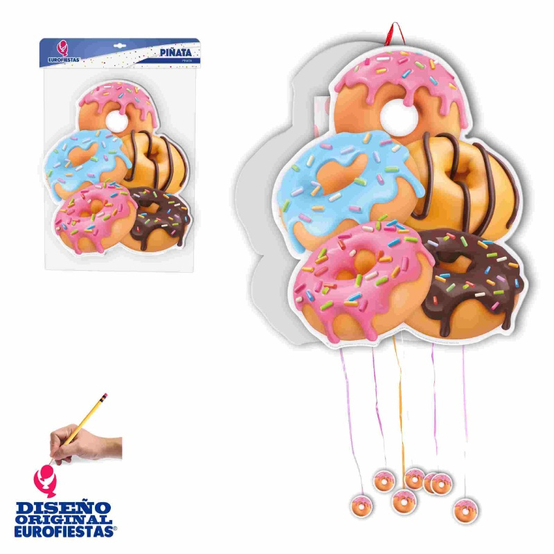 Piñata forma Donuts colores