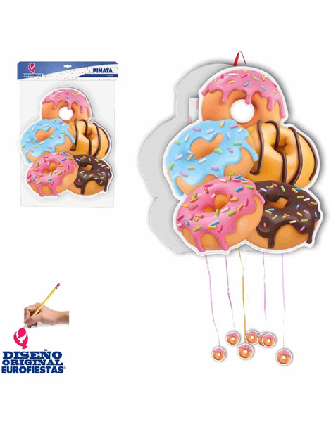 Piñata forma Donuts colores