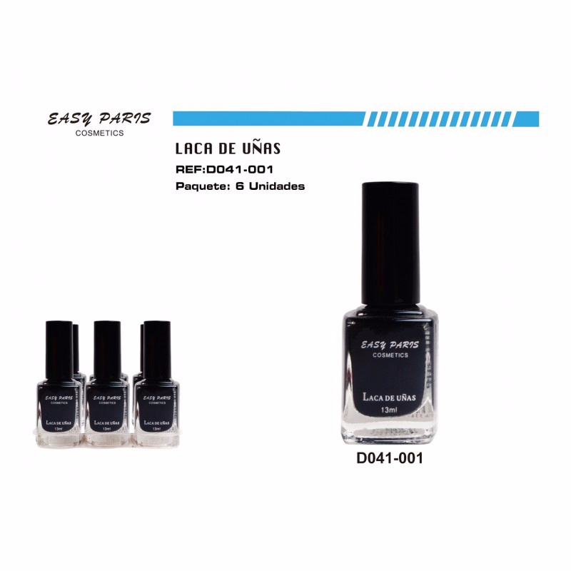 Laca de uñas color negro easy paris