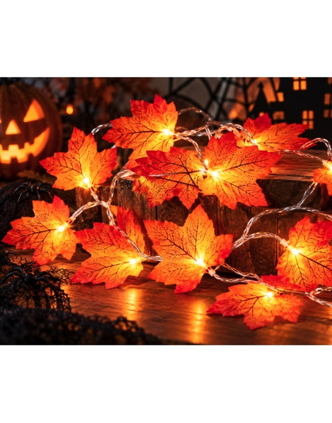 Guirnalda hojas luminosa 10 LEDS