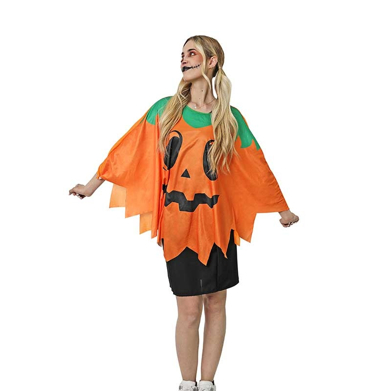 Poncho calabaza adulto