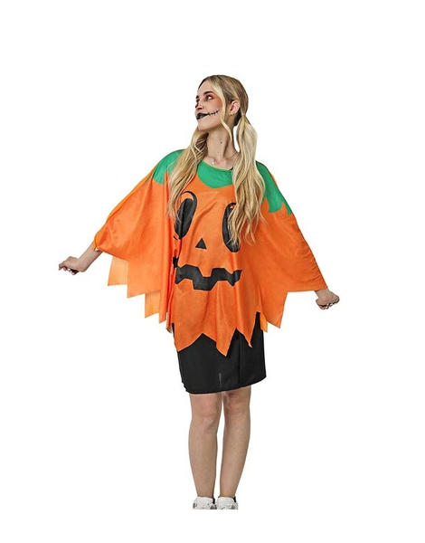 Poncho calabaza adulto